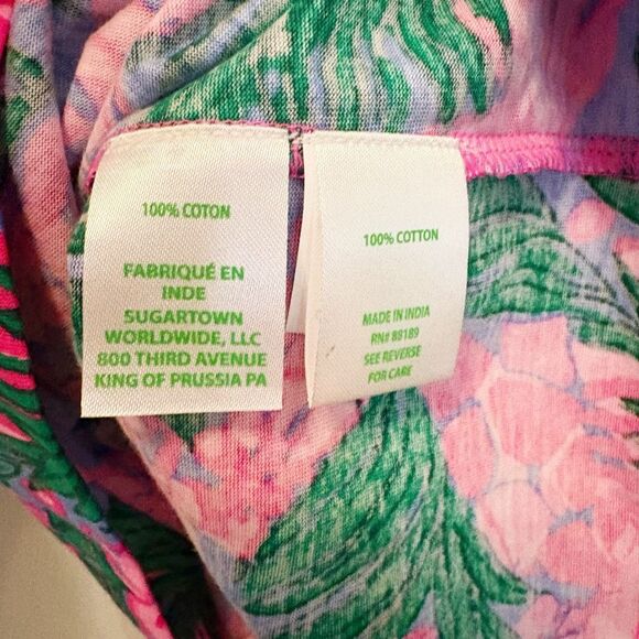NWT Lilly Pulitzer  Tessa Dress Floral  V-Neck Size XS Tropical Palm Beach - Picture 9 of 9